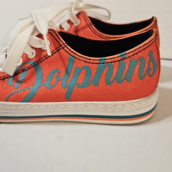 Miami Dolphins Women's Orange Sneakers - Picture 6 of 7
